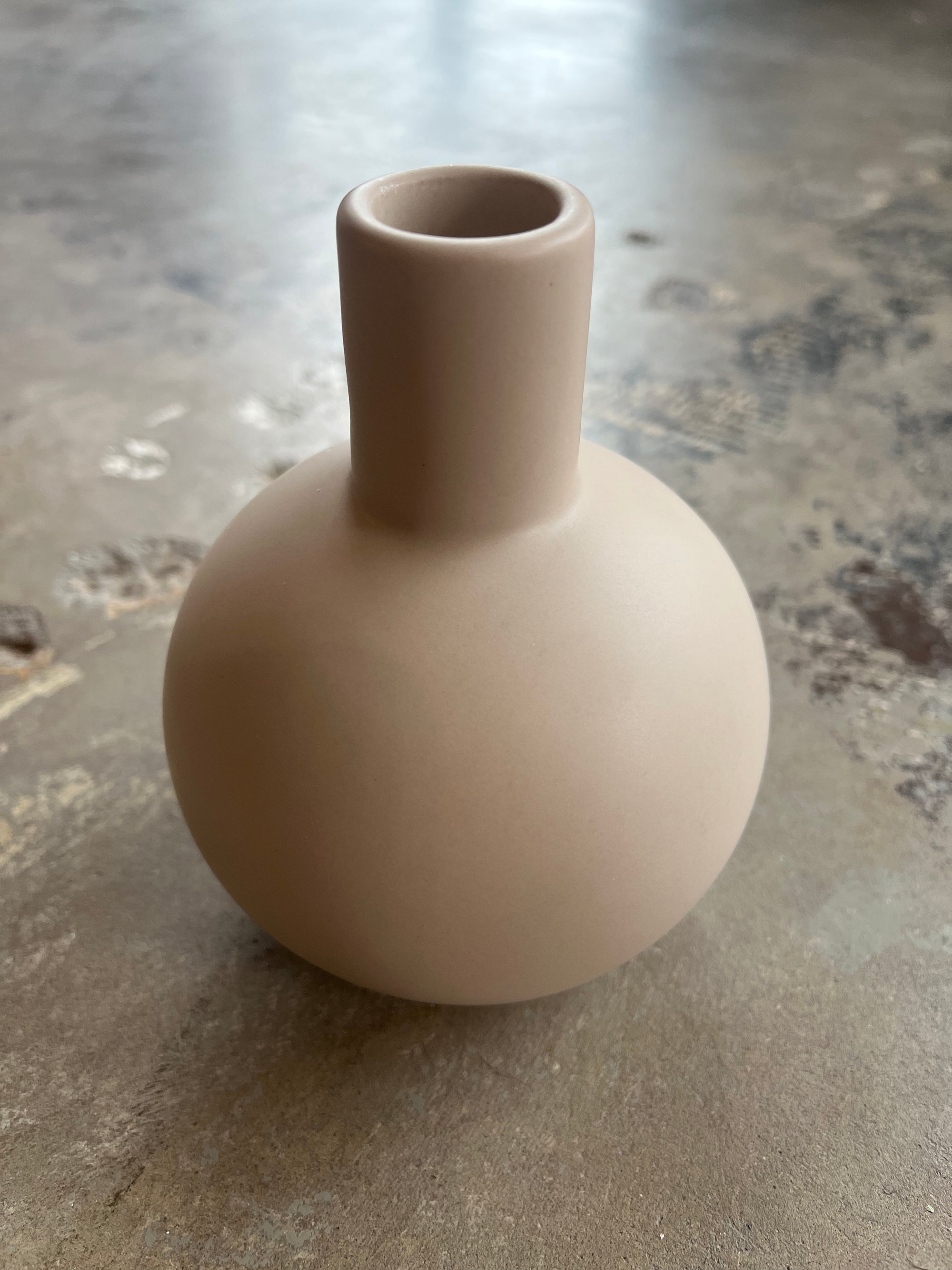 Beige Miniature Bud Vase