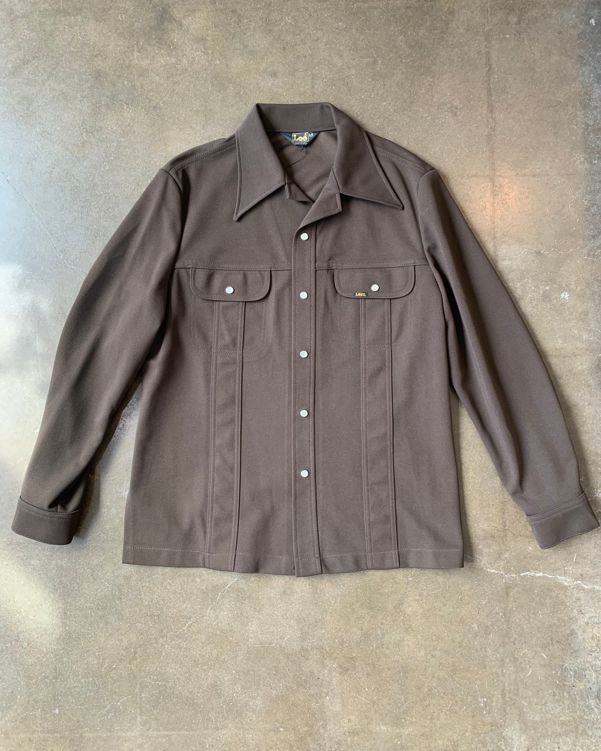 Vintage Lee Brown Pearl Snap