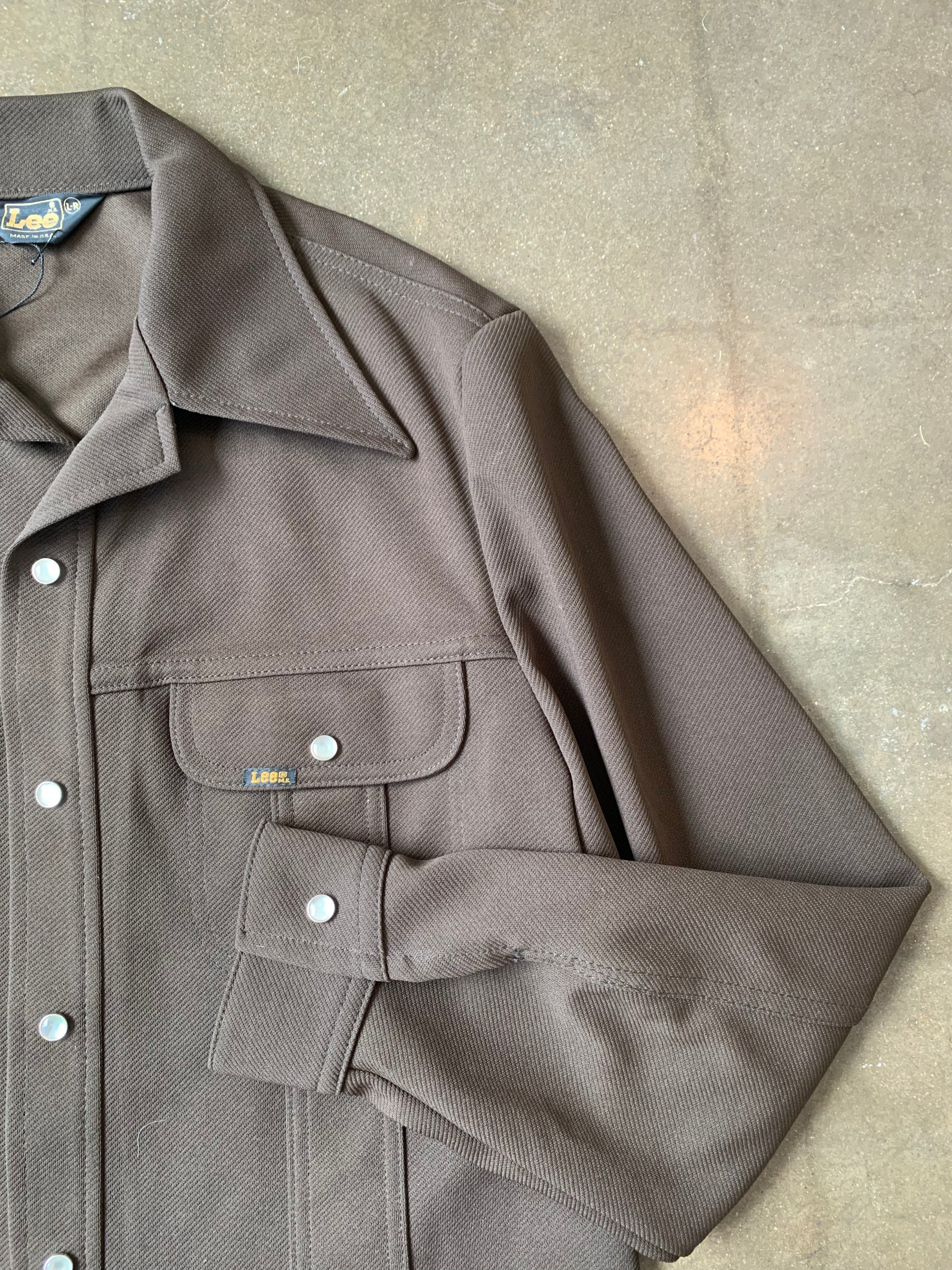 Vintage Lee Brown Pearl Snap