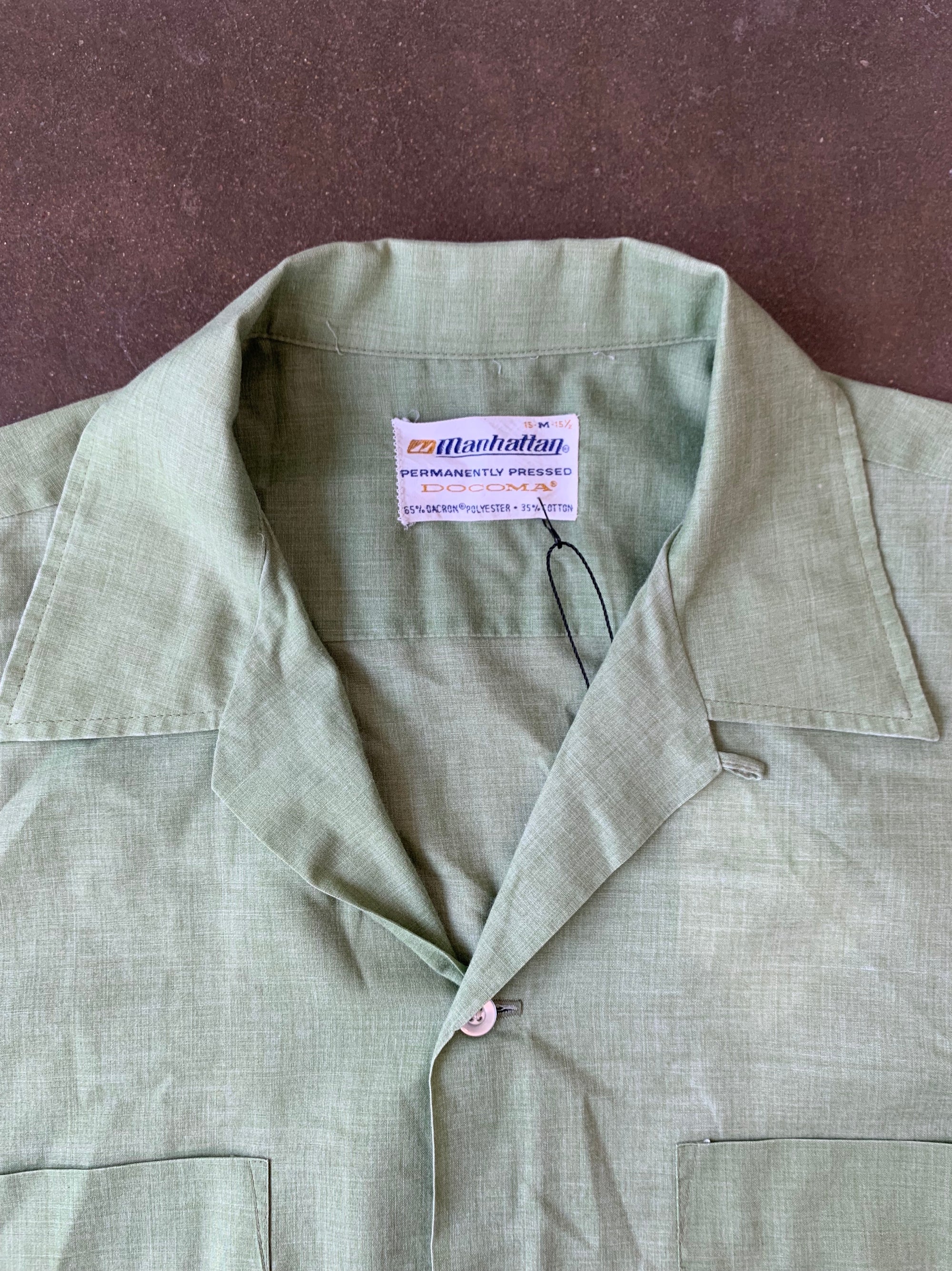 Manhattan Sage Short Sleeve Button Down XL
