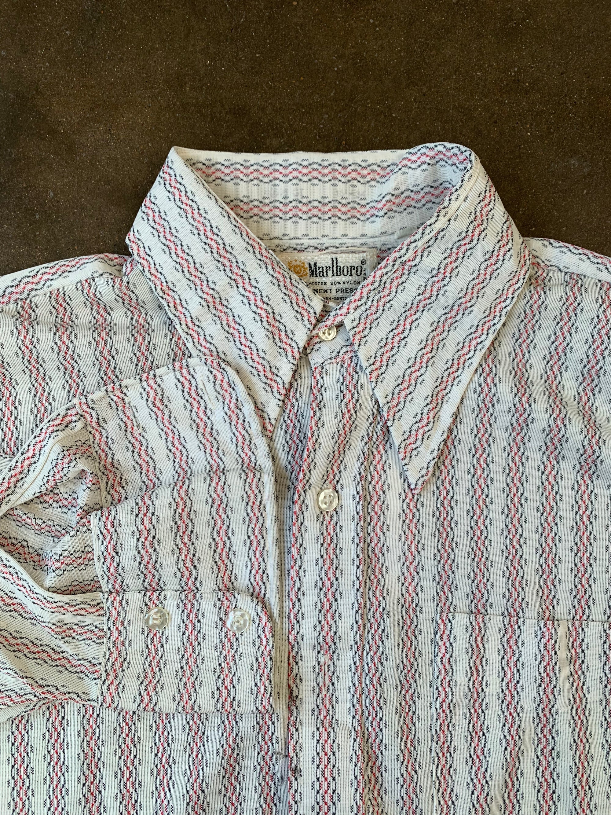 Marlboro Patterned Button Down