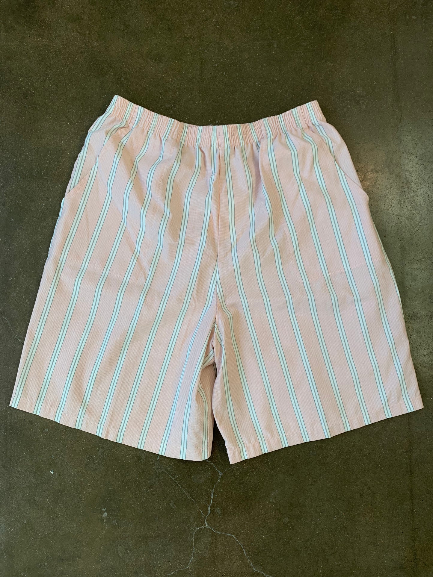 Vintage Pink Elastic Waist Shorts