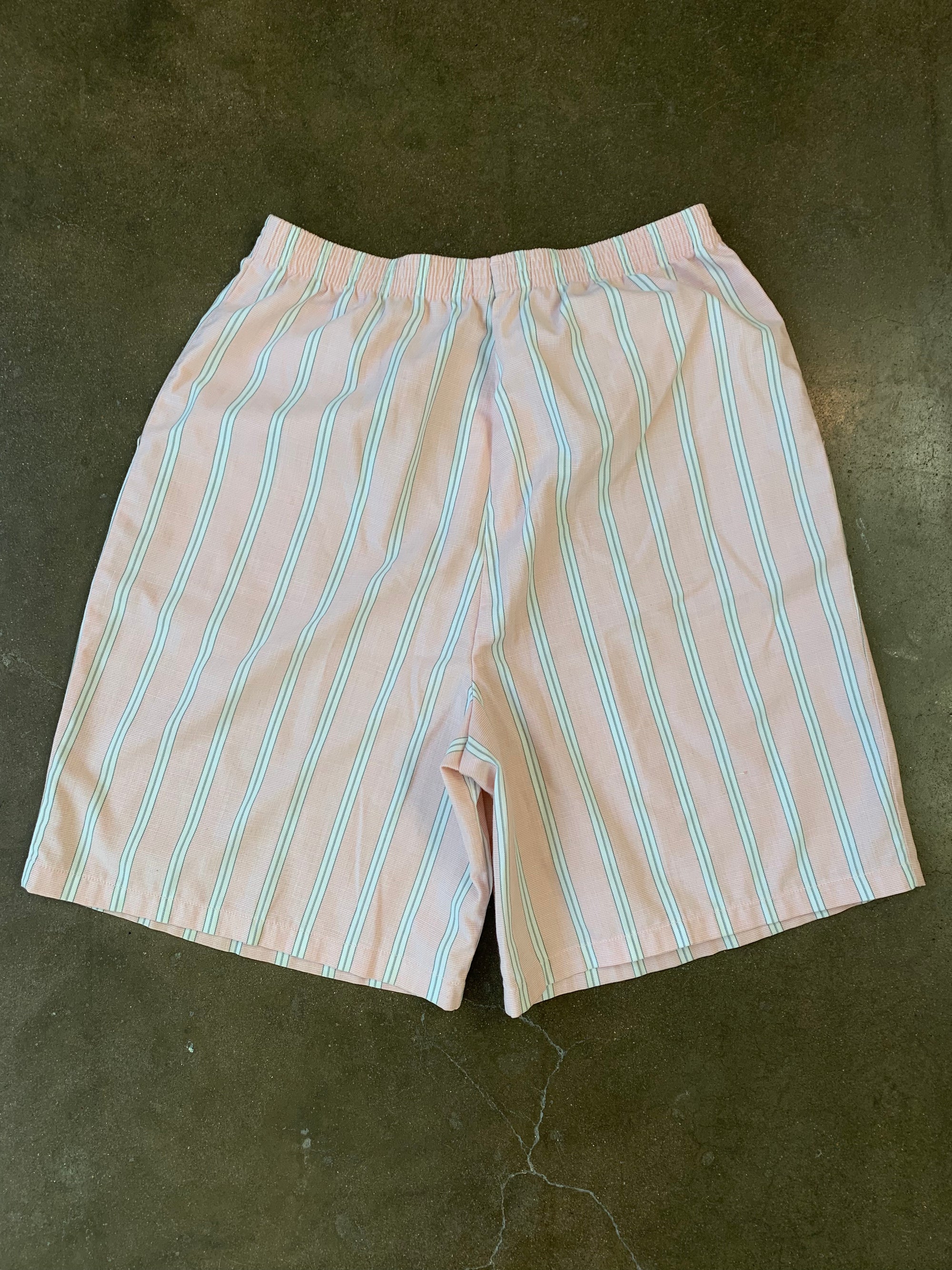 Vintage Pink Elastic Waist Shorts