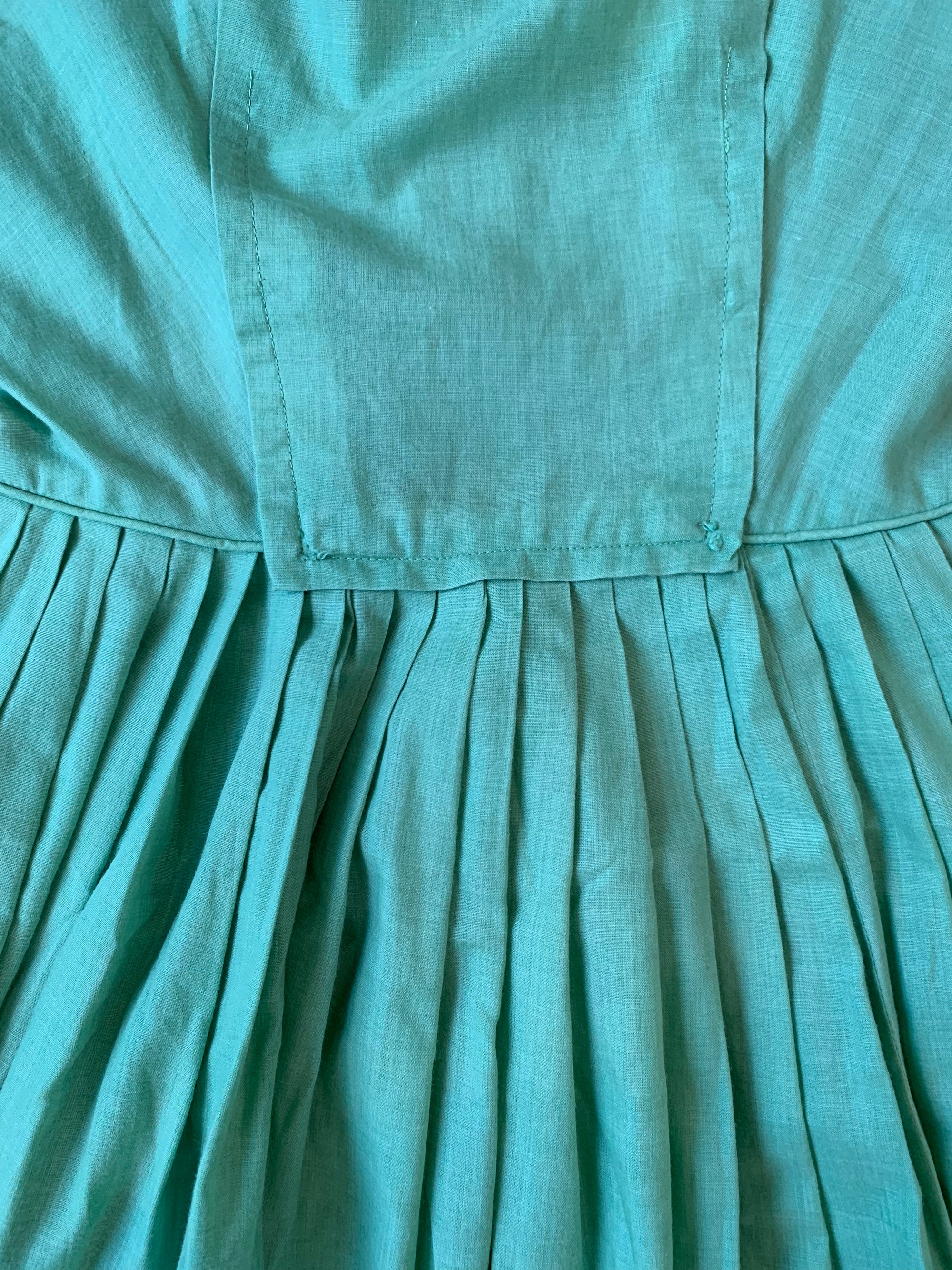 Vintage Mint Pleated Dress