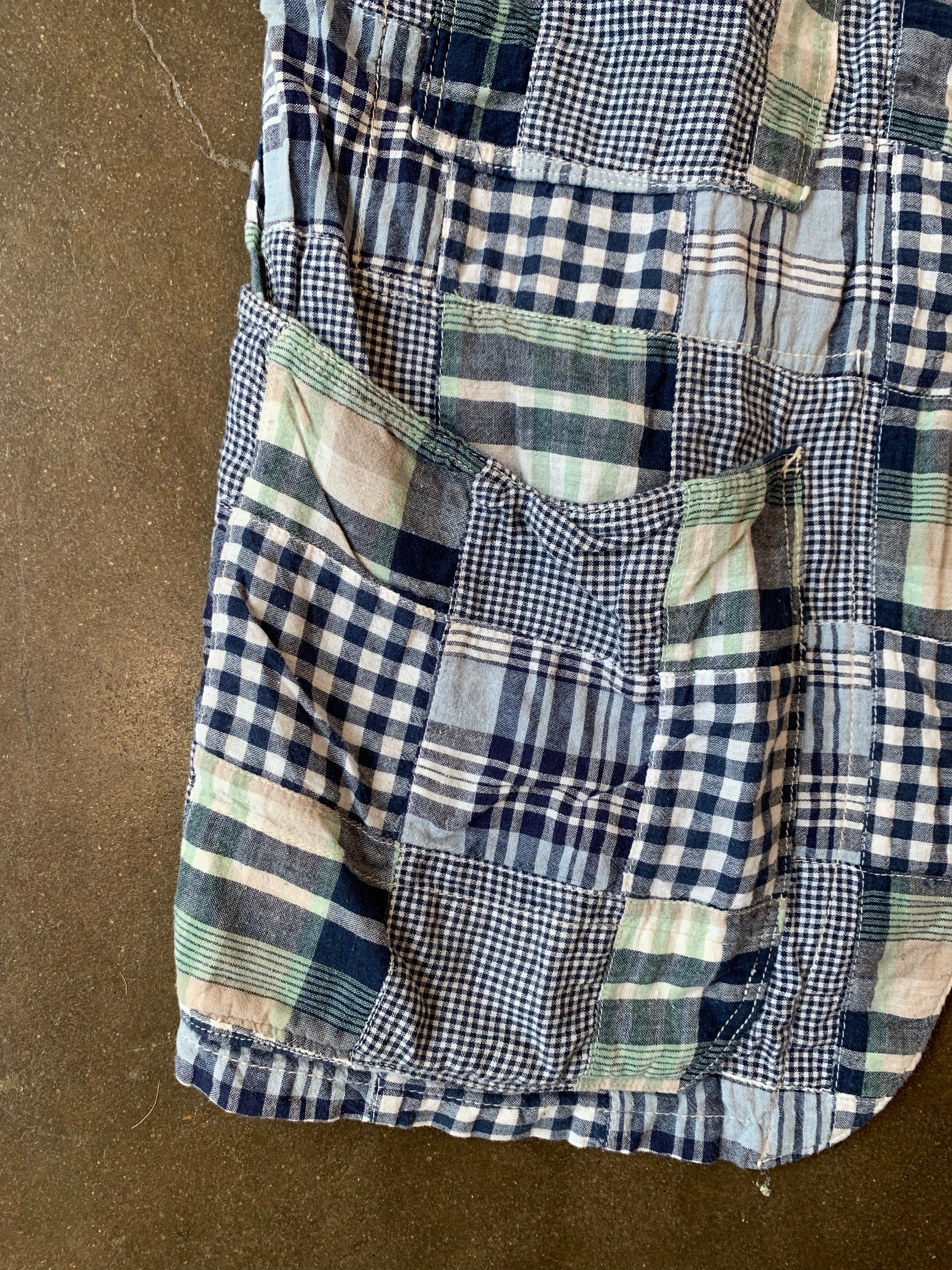 Kapital Blue Patchwork Button Down