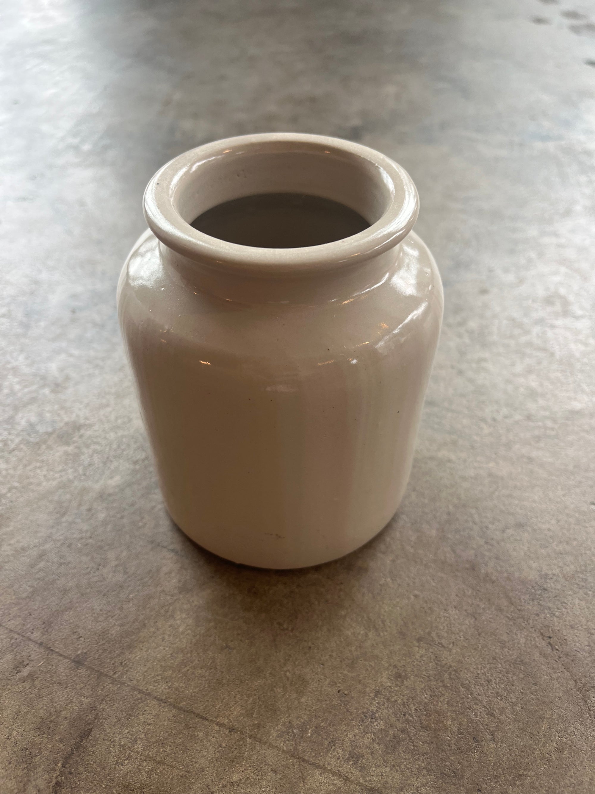 Small Cream Ceramic Vase