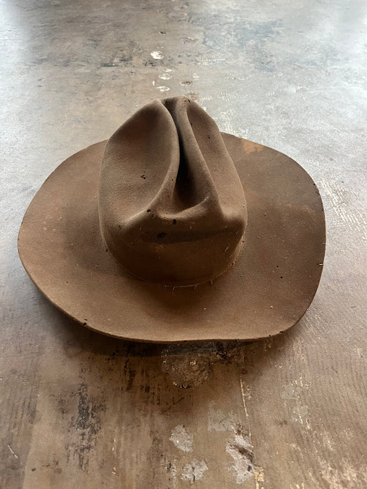 Worn In Taupe Vintage Ten Gallon Hat