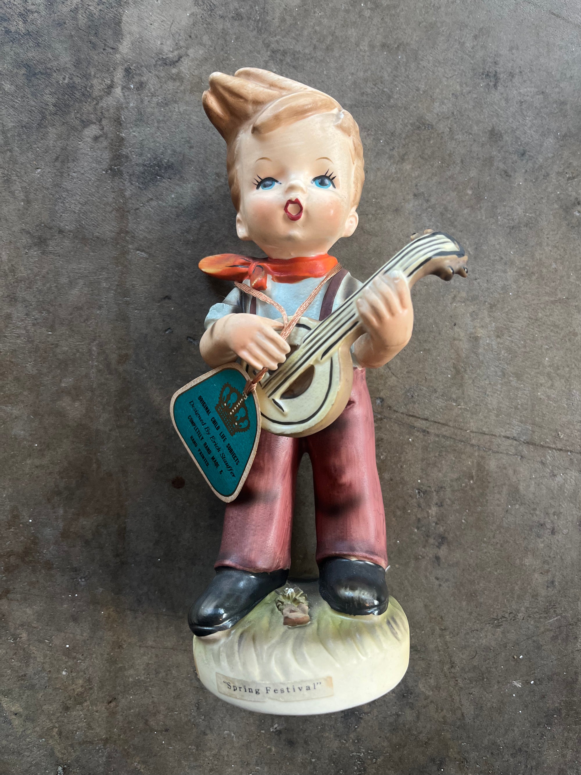 Japanese Ceramic Banjo Boy