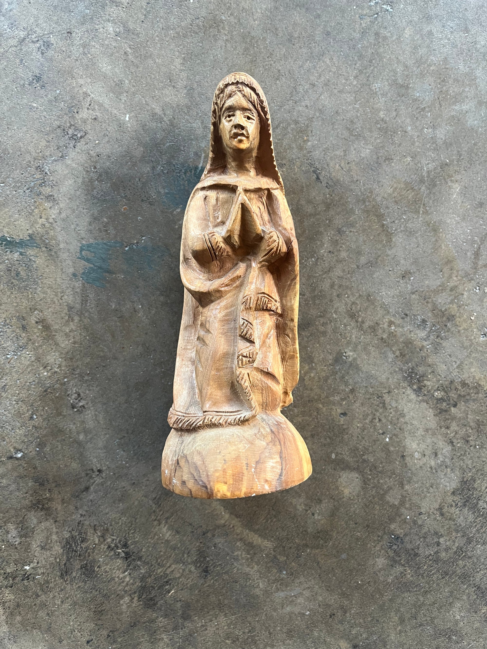 Wooden Hand Carved Mary