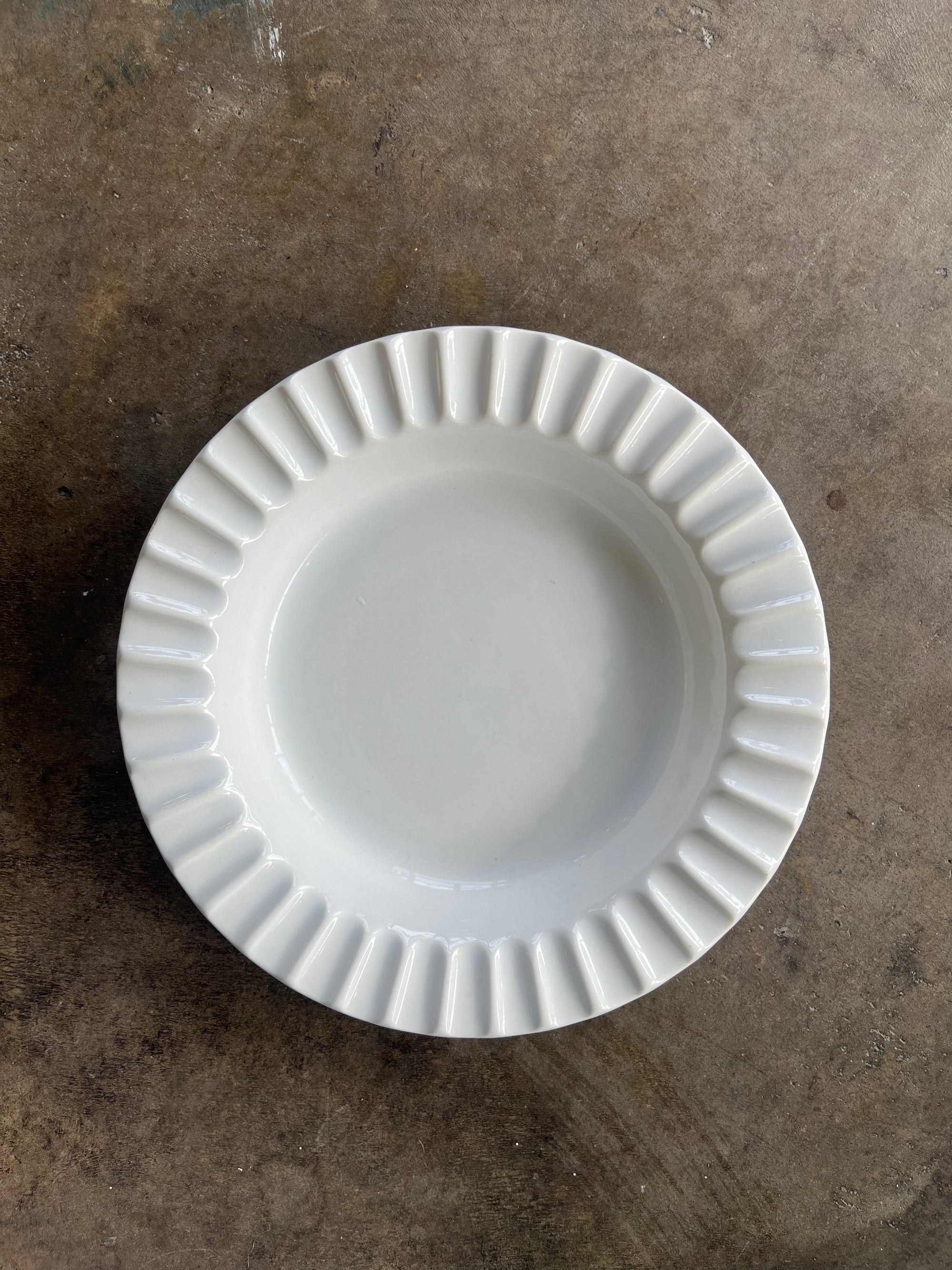 White Glass Ashtray