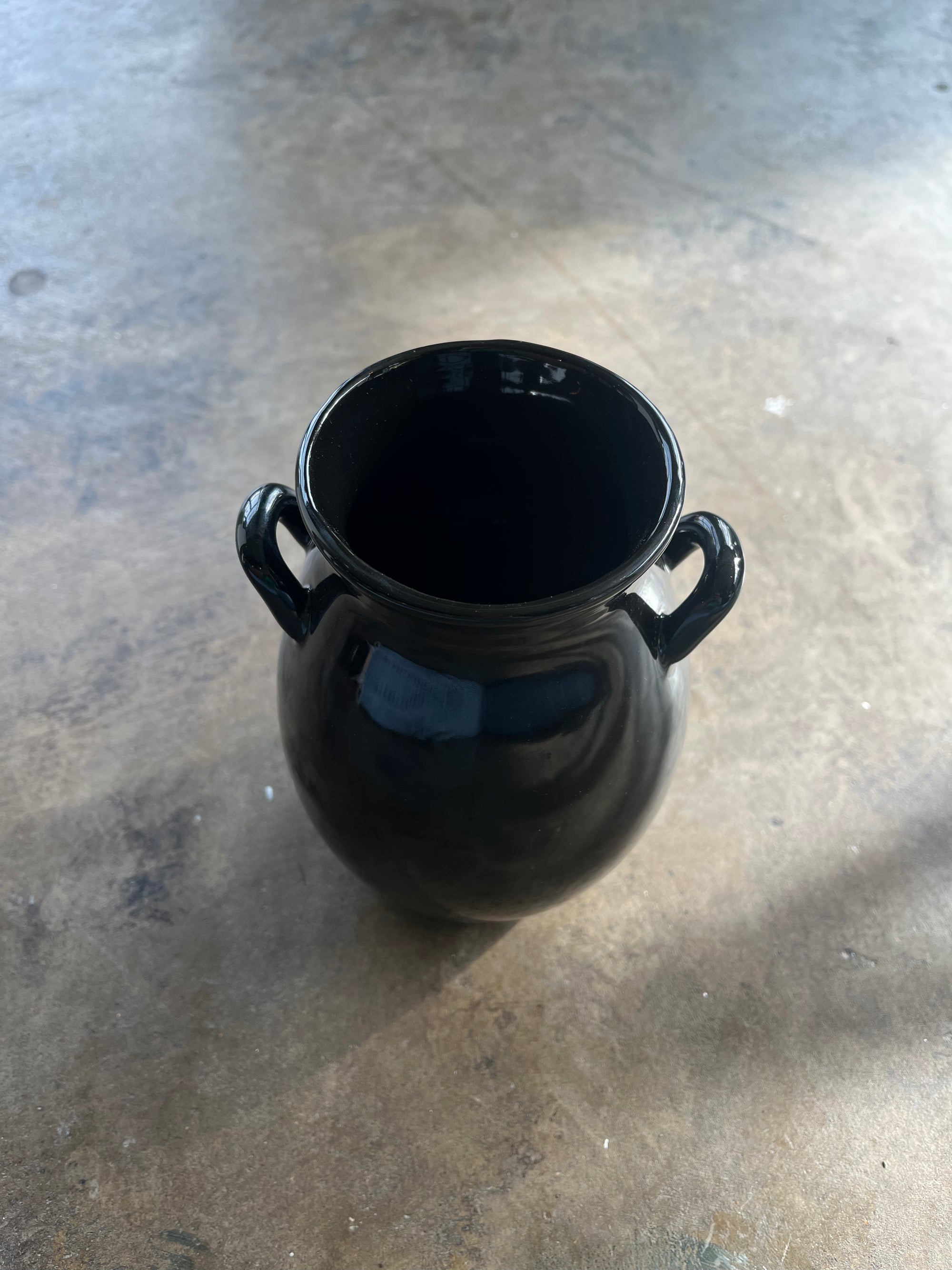 Black Ceramic Vase