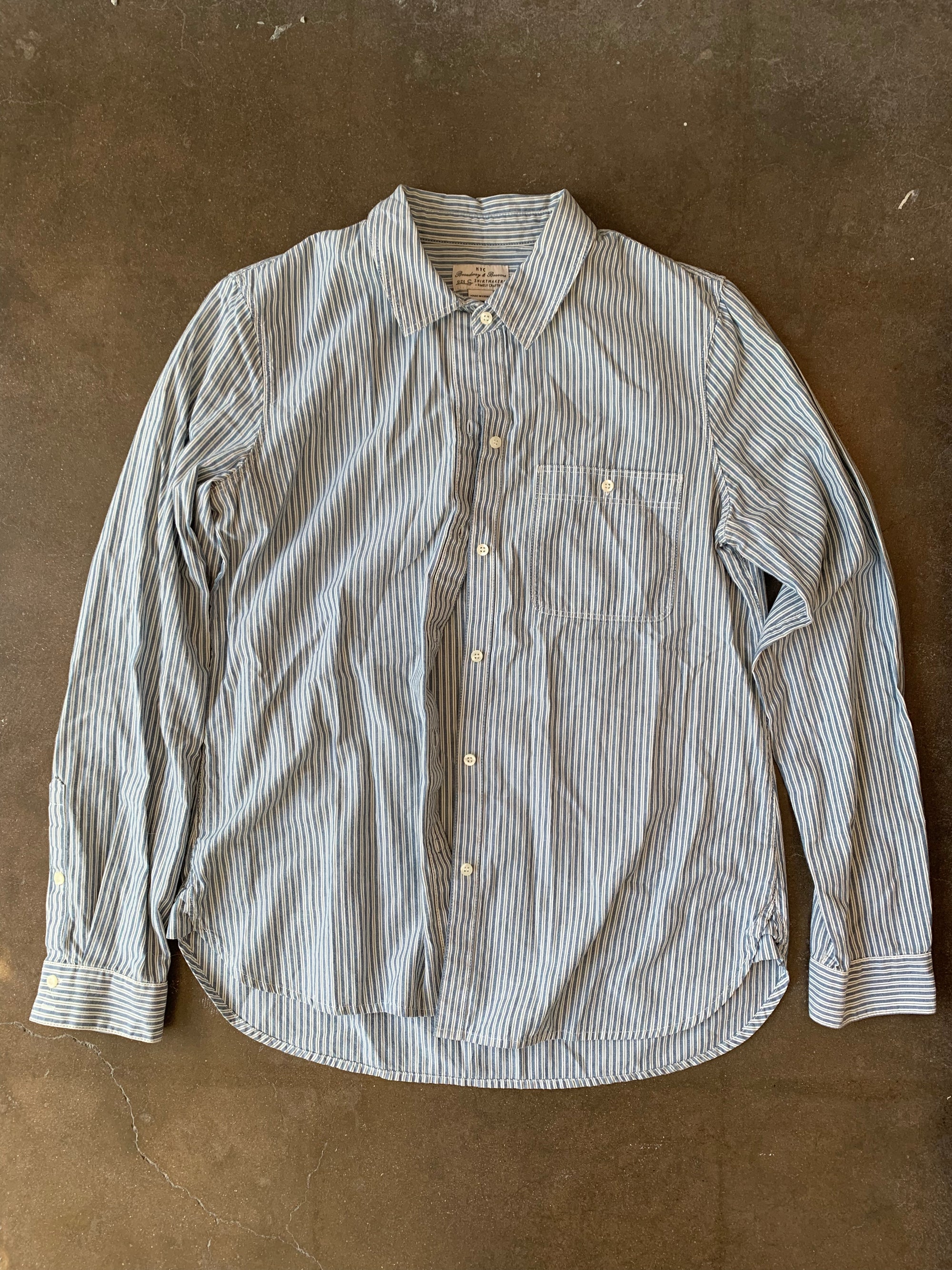 Vintage NYC Broadway & Broome Striped Button Down