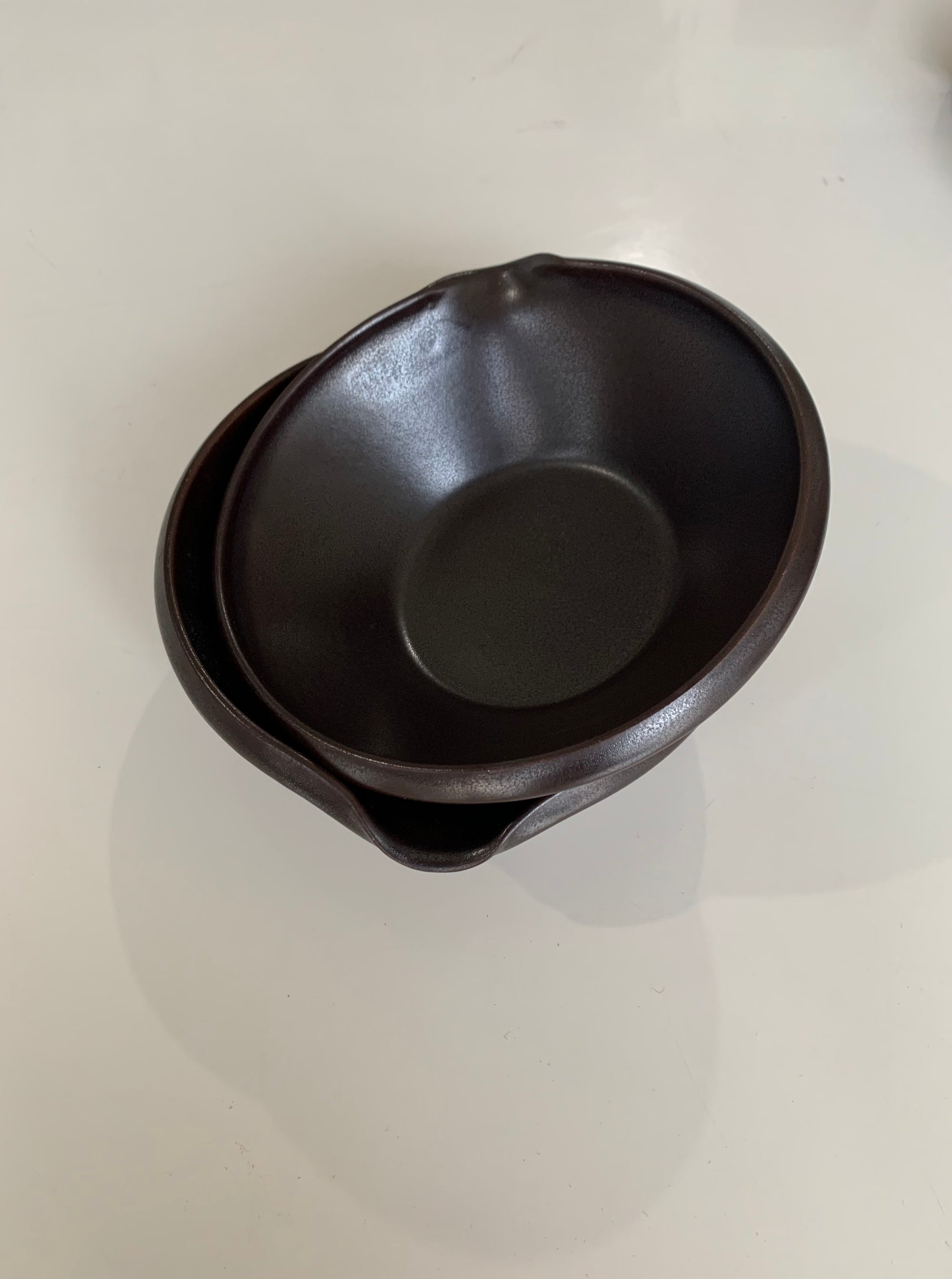 Dark Brown Stoneware Bowl