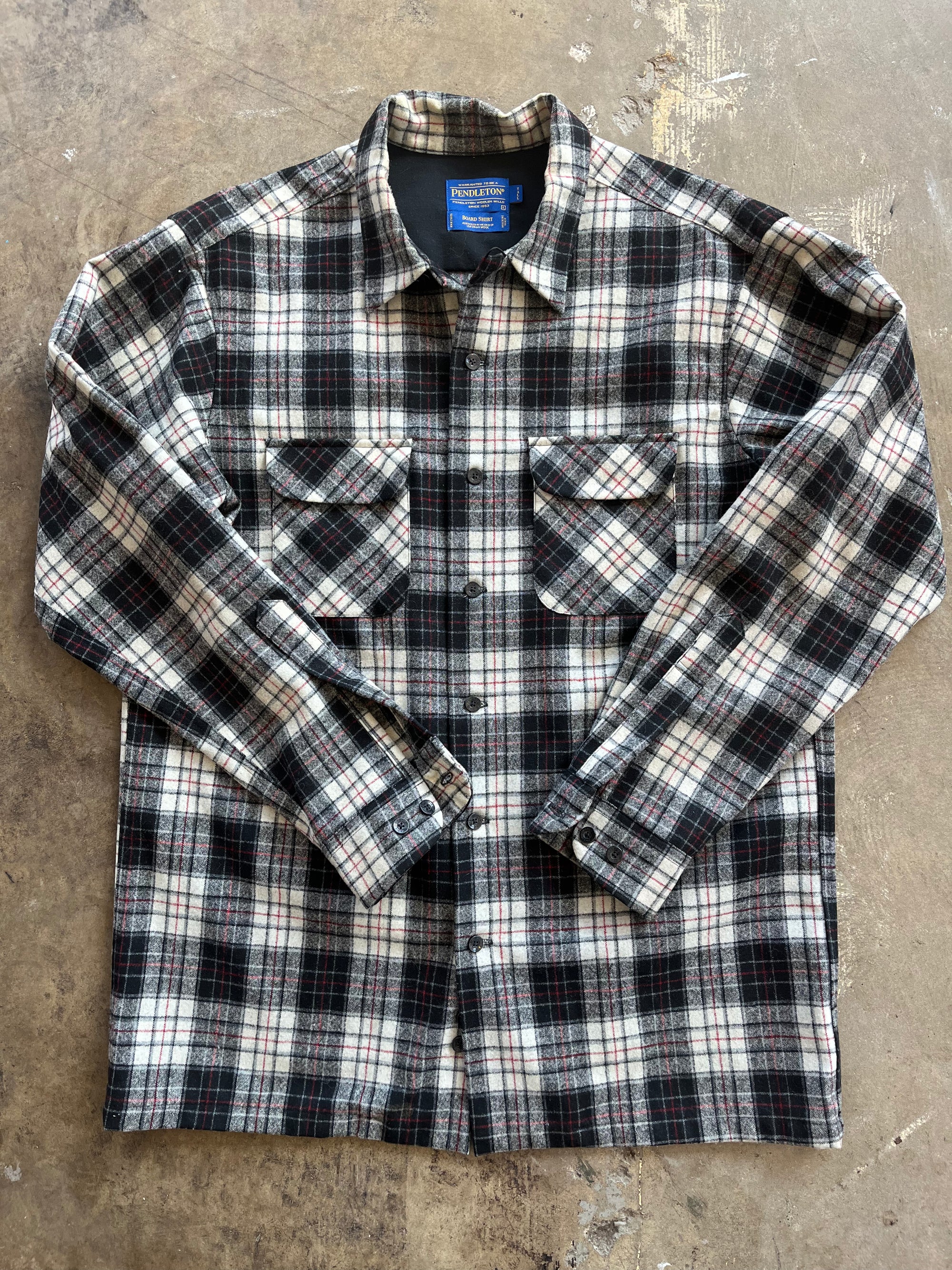 Pendleton Cream Plaid Board Shirt