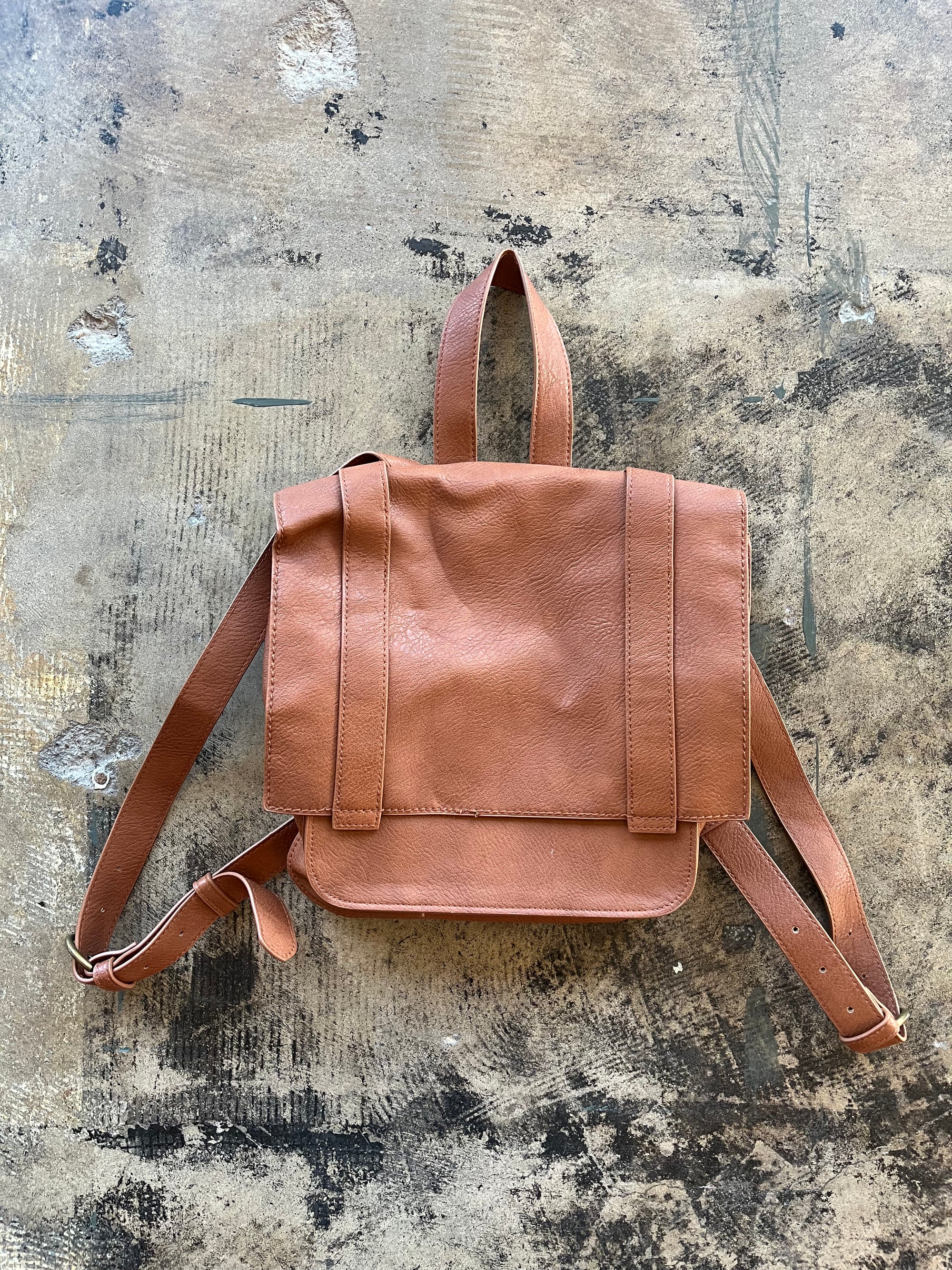 Brown Leather Book Bag