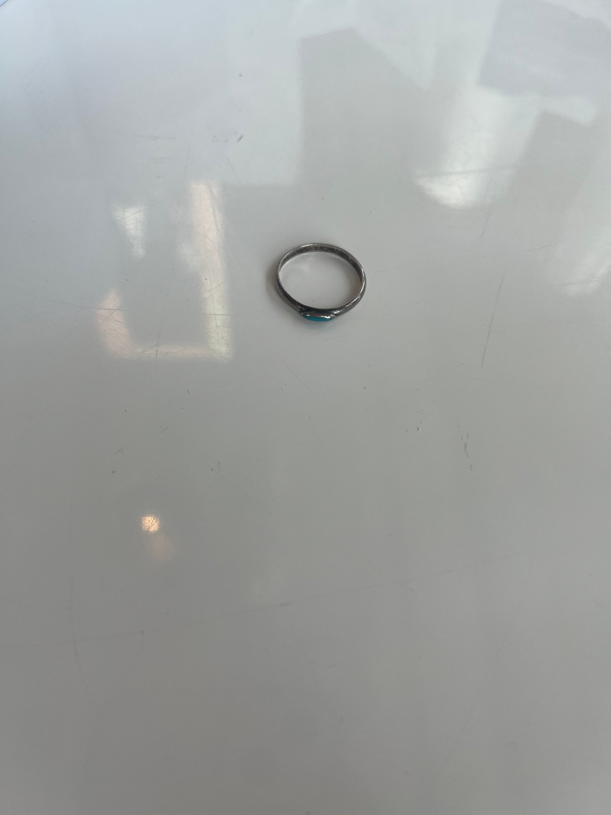 Southwest Turquoise Inlay Silver Ring