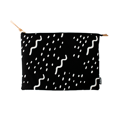 Waves Black Laptop Sleeve