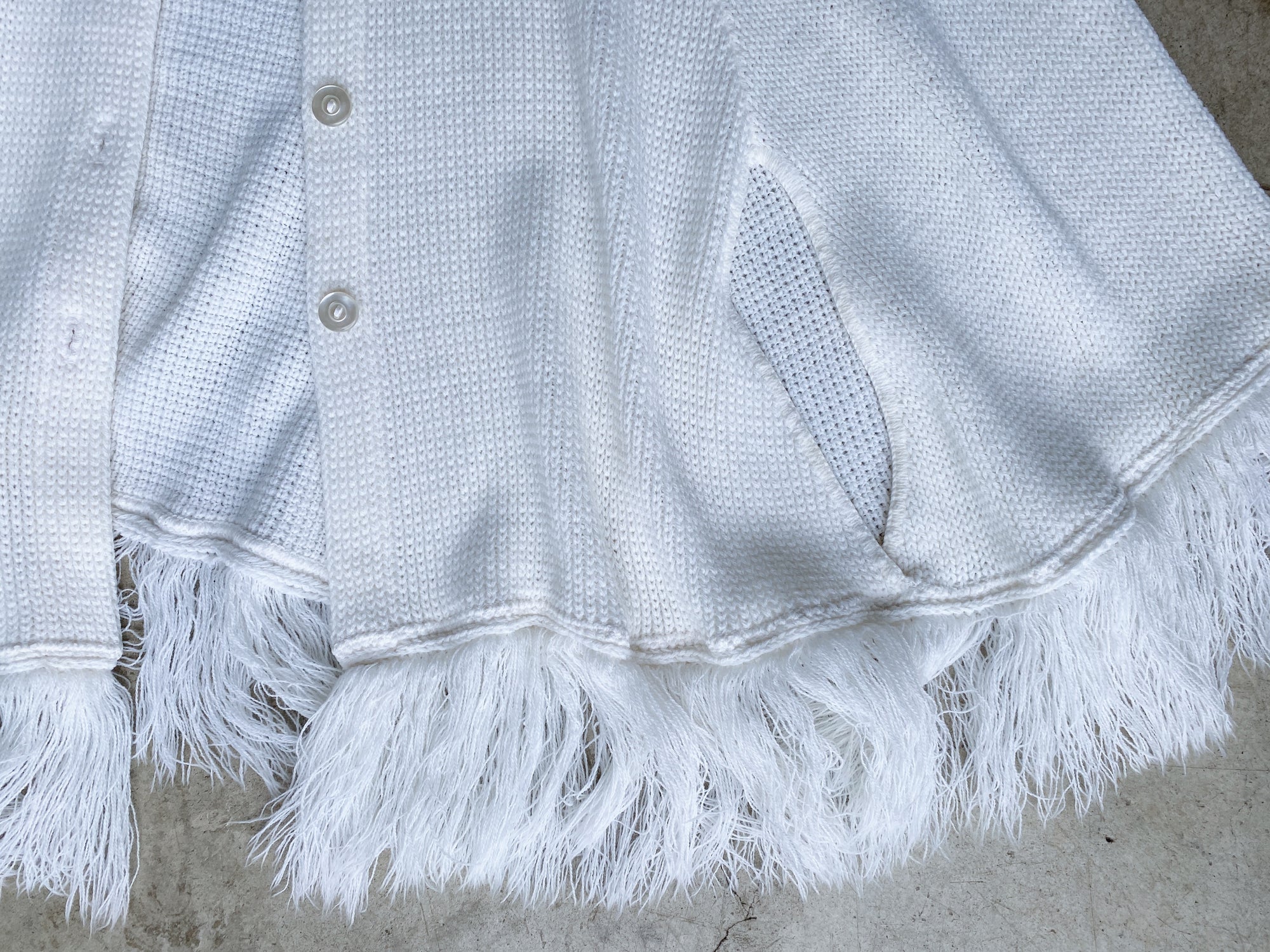 Vintage Cream Knit Cape