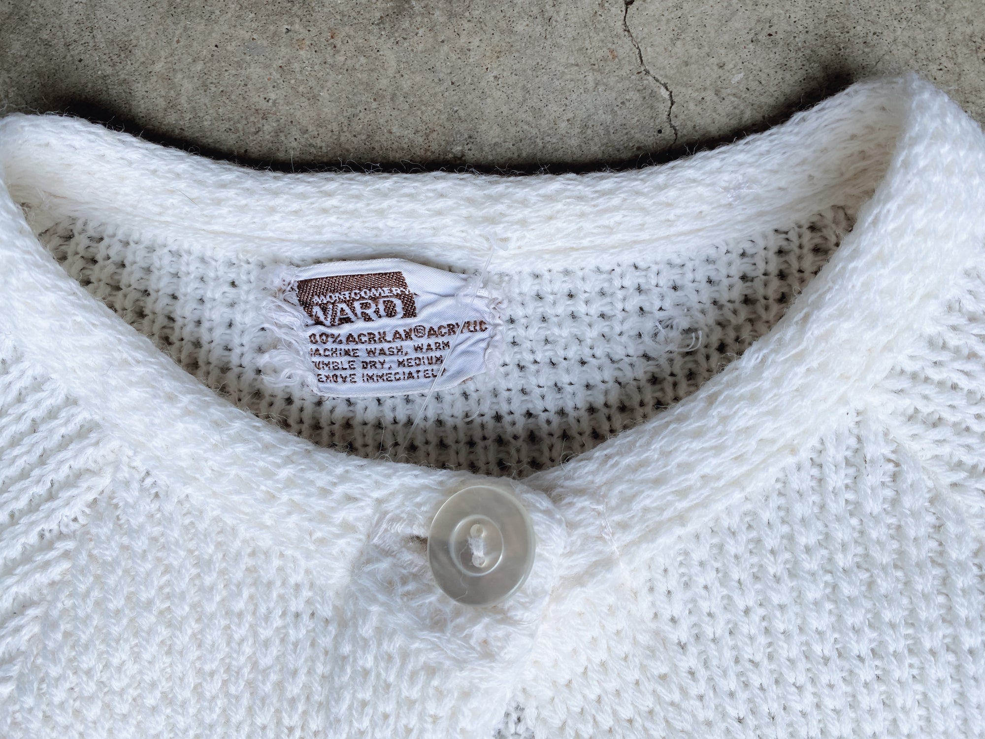 Vintage Cream Knit Cape