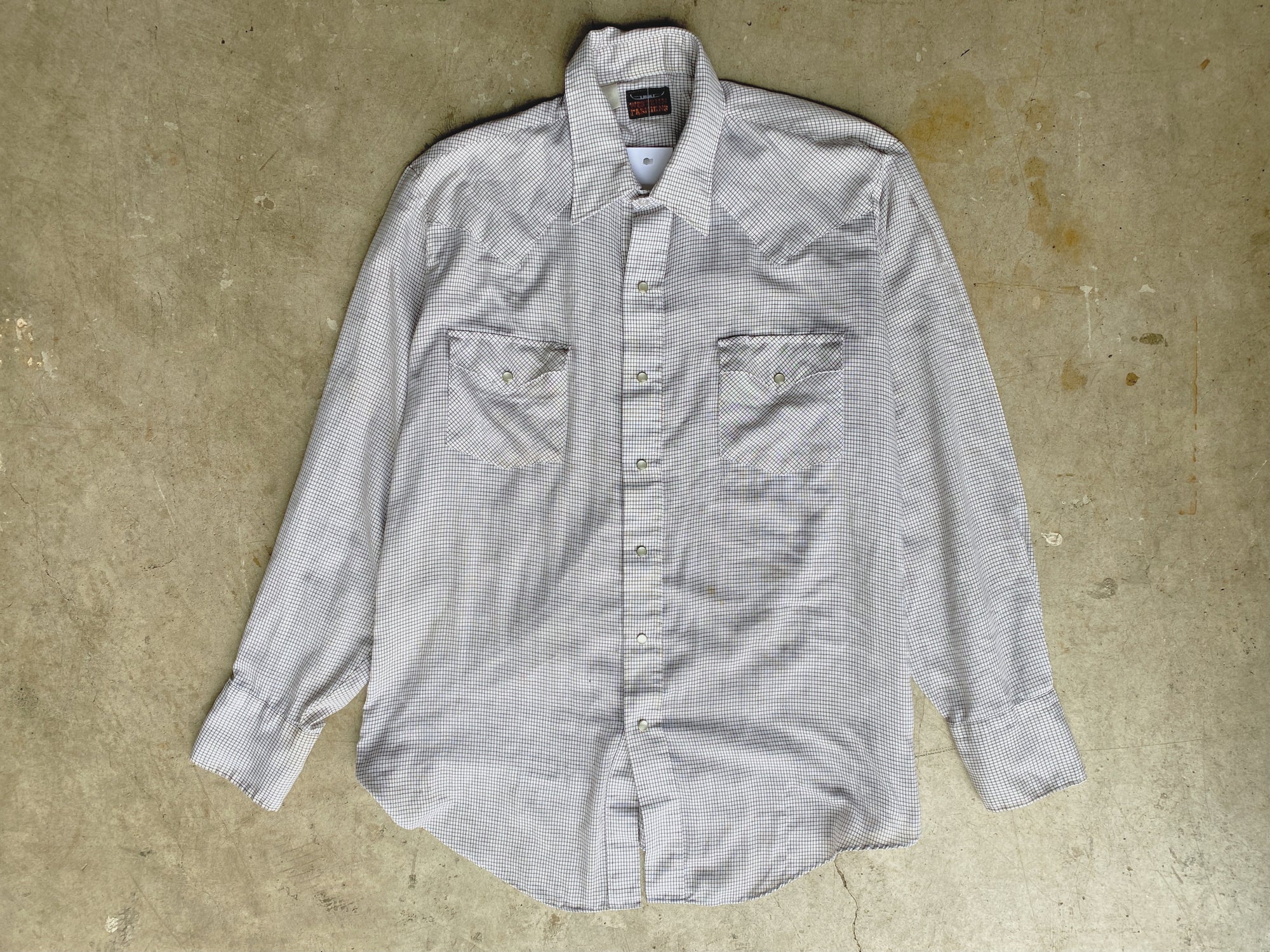 Vintage Brown Plaid Pearl Snap Button Down