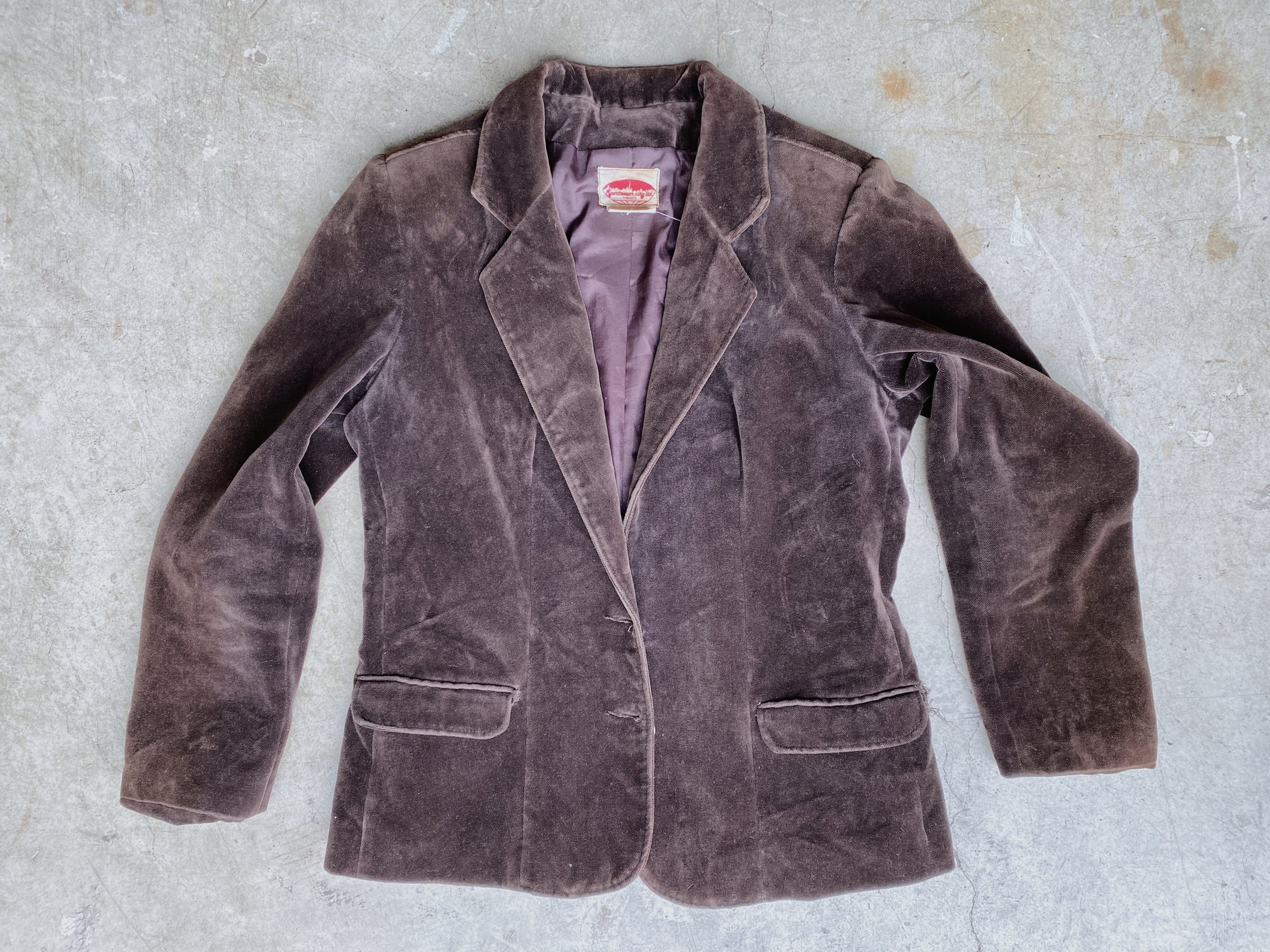 Vintage Brown Velvet Blazer