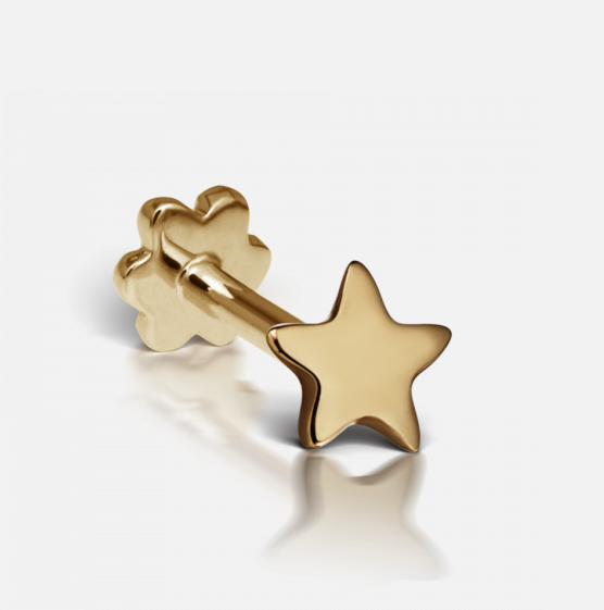 Maria Tash Plain Star Threaded Stud 5MM Post YG