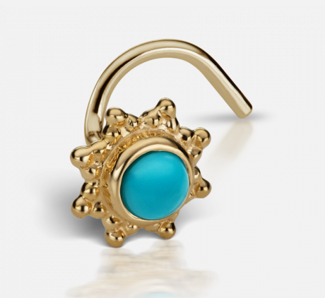 Maria Tash 2.75mm Turquoise Starburst Nostril Screw