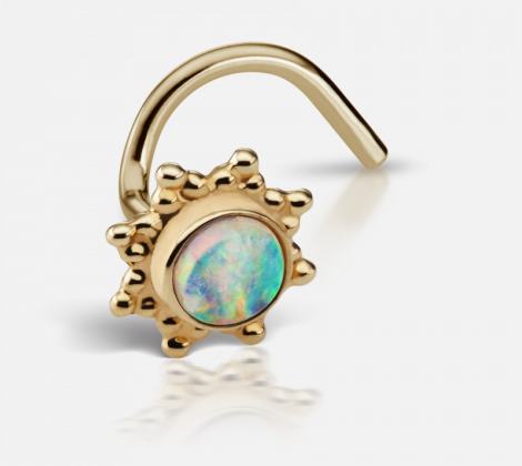 Maria Tash 2.75mm Opal Starburst Nostril Screw Straight
