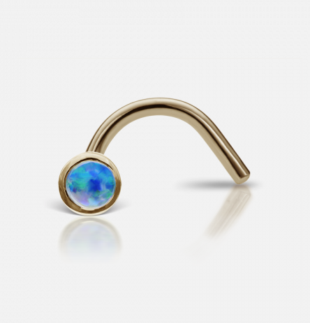 Maria Tash 2mm Opal Nostril Screw (Bent)