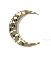 Yellow Gold Hammered Moon