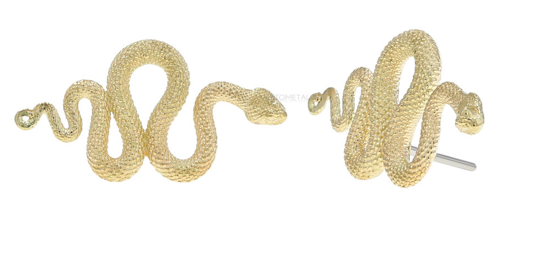 Anatometal 18k Yellow Gold Snake Ends