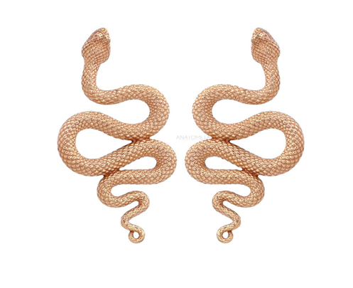 Anatometal 18k Rose Gold Snake Tops