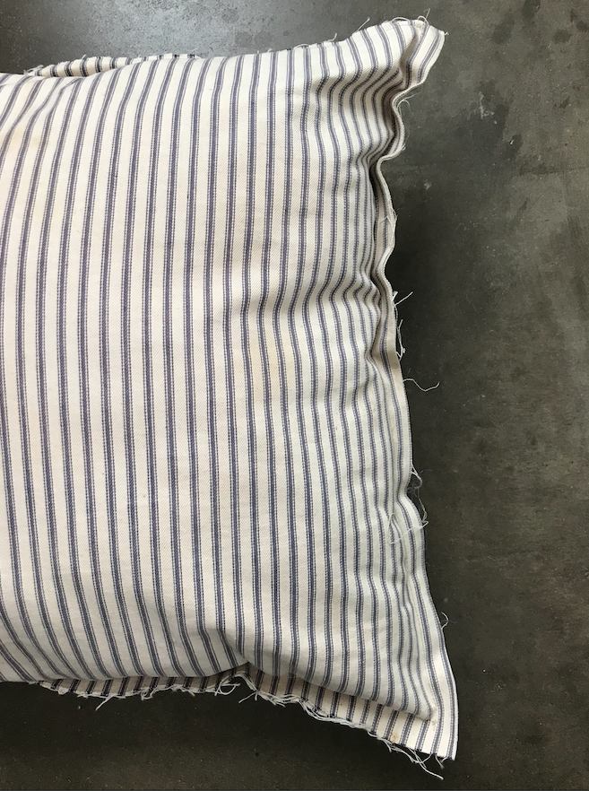 Vintage Handmade Linen Throw Pillow