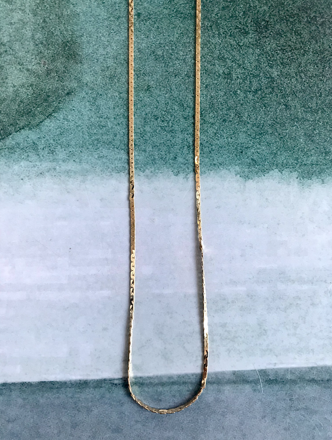 14k Gold C Link Chain Necklace