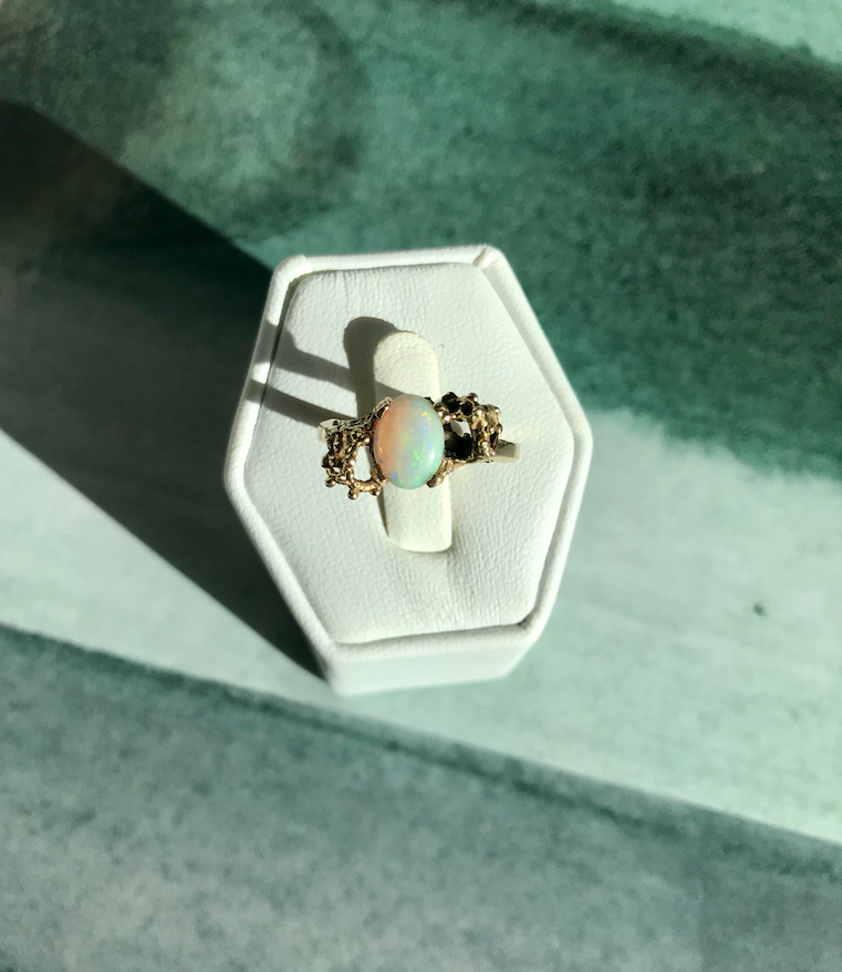 14K Yellow Gold Opal Ring