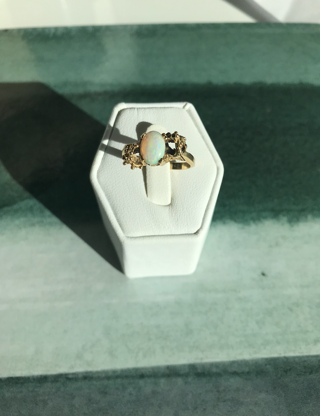 14K Yellow Gold Opal Ring