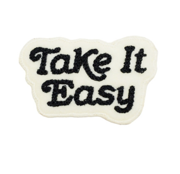Take It Easy Chain Stitched Patch (Cream)