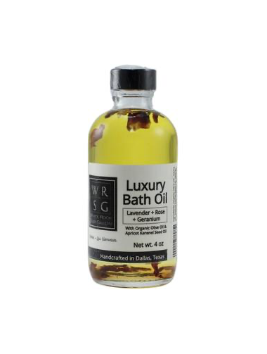 Luxury Bath Oil-Lavender, Rose And Geranium
