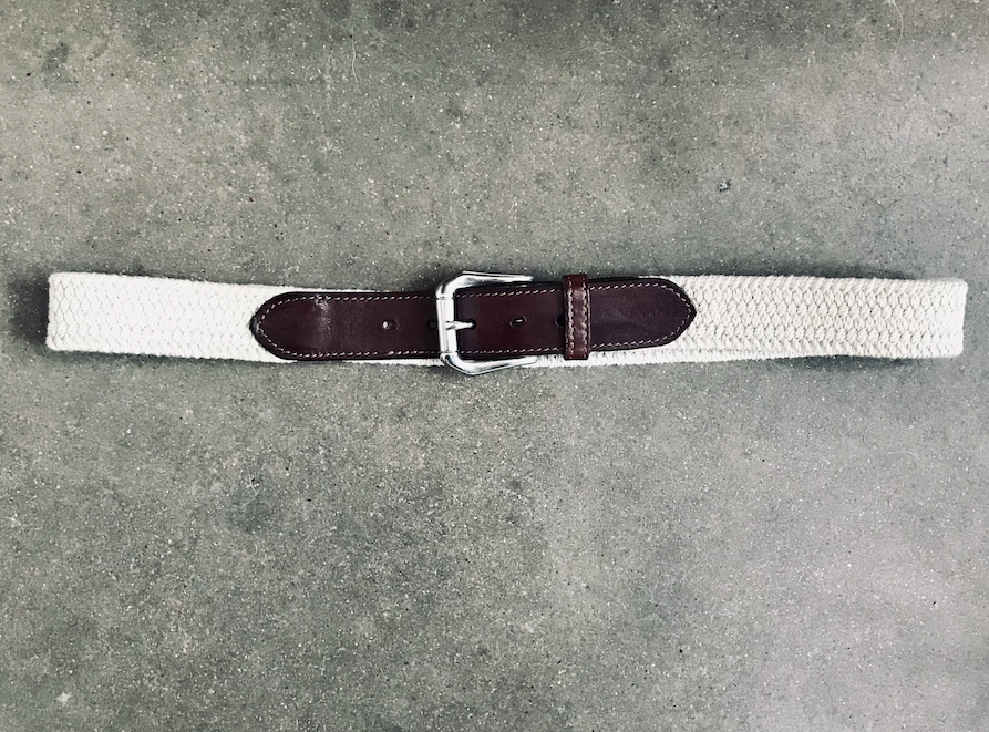 Vintage Cream Woven Belt
