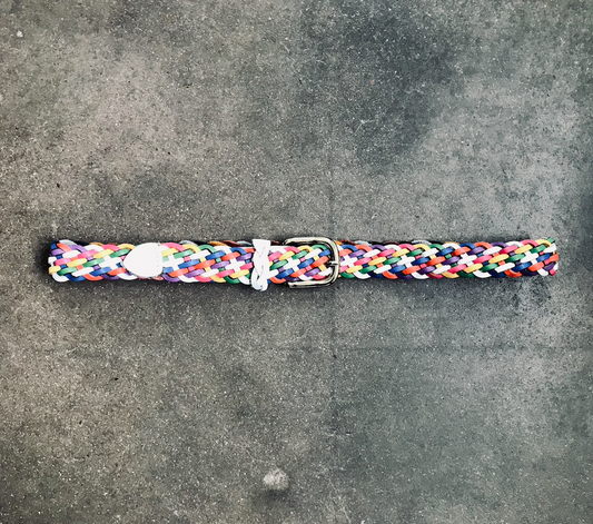 Vintage Multi-Color Braided Leather Belt