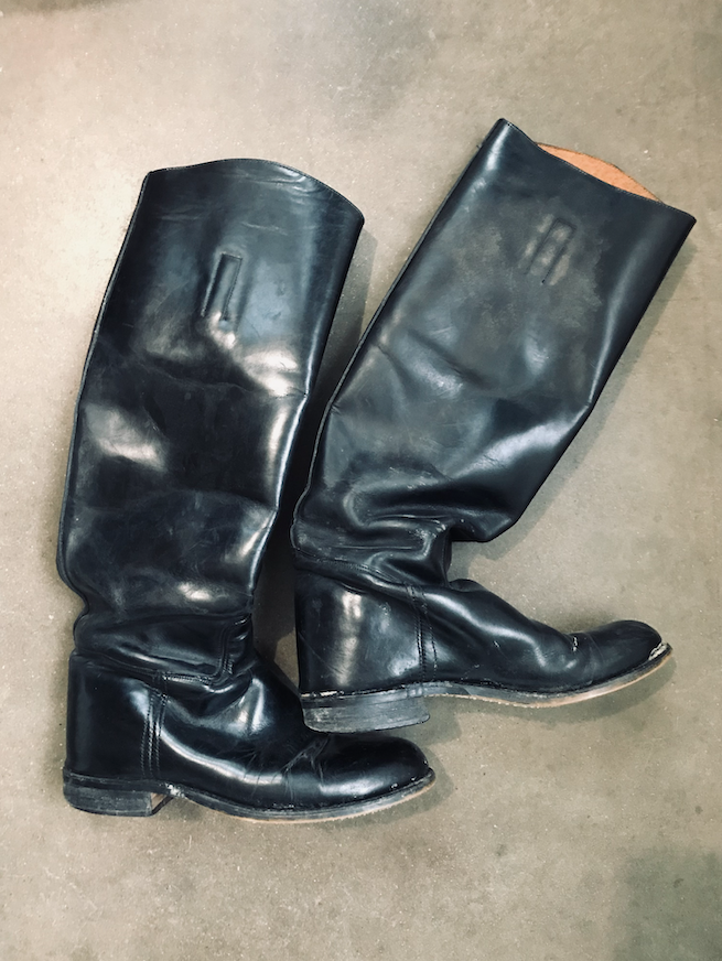 Vintage Black Riding Boots