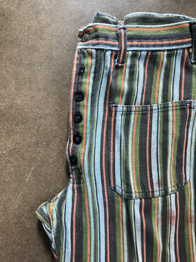 Womens Vintage Striped Jeans