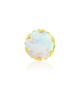 Junipurr Crown-Set With Opal Yellow Gold