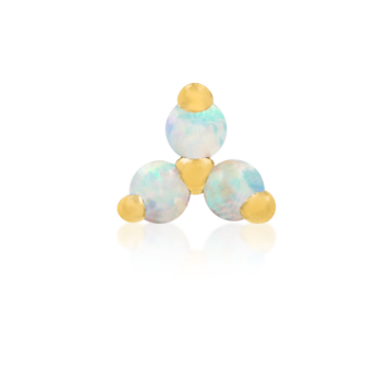 Junipurr Trinity With Opal Yellow Gold