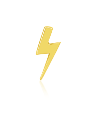 Junipurr Gold Lightning Bolt (Left Face)
