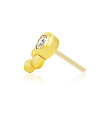 Junipurr Bezel-Set Swarovski Tri-Bead