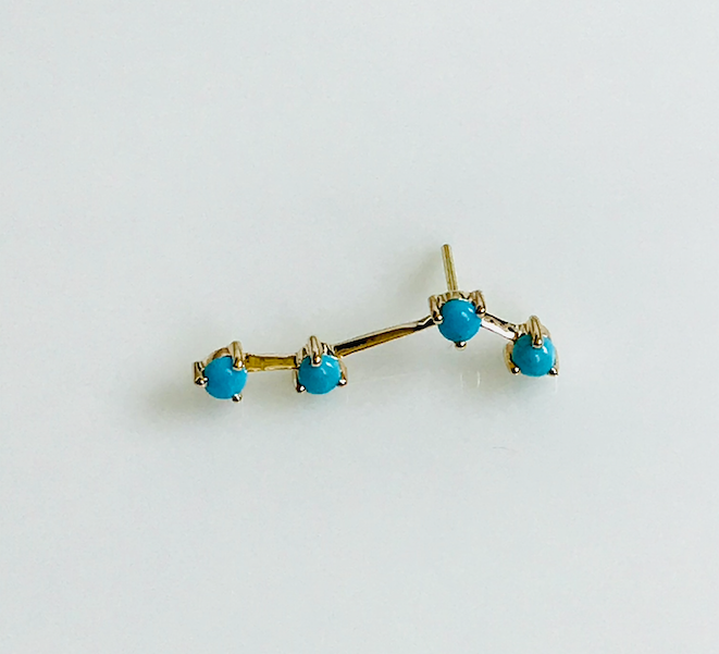 Astera 4 - Cabochon Gemstone Yellow Gold