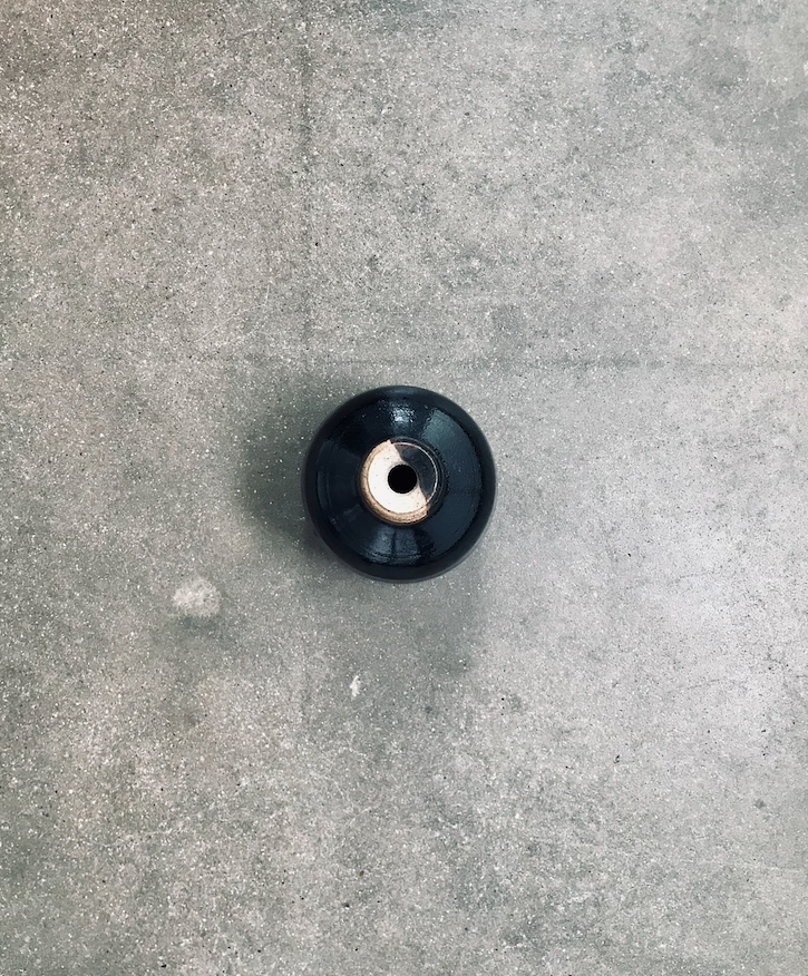 Small Black/Tan Bud Vase