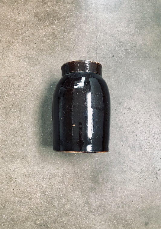 Vintage Dark Brown Crock