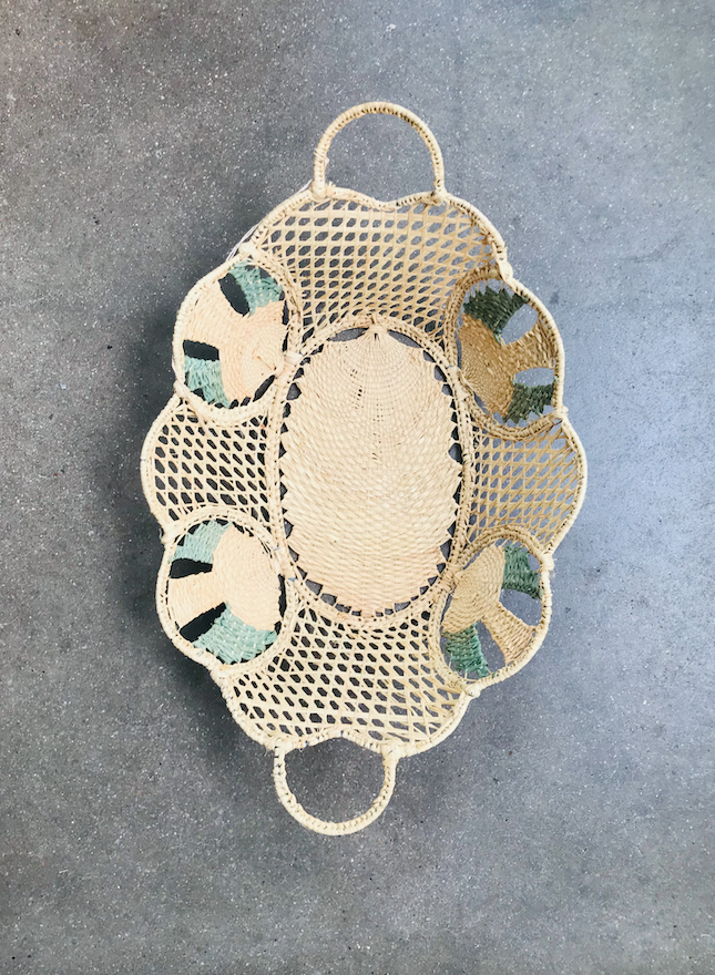 Vintage Woven Lace Basket